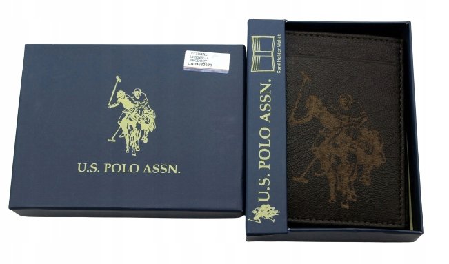 Portfel męski skórzany ORYGINAŁ skóra U.S. Polo Assn. ABPE7027HM Brązowy