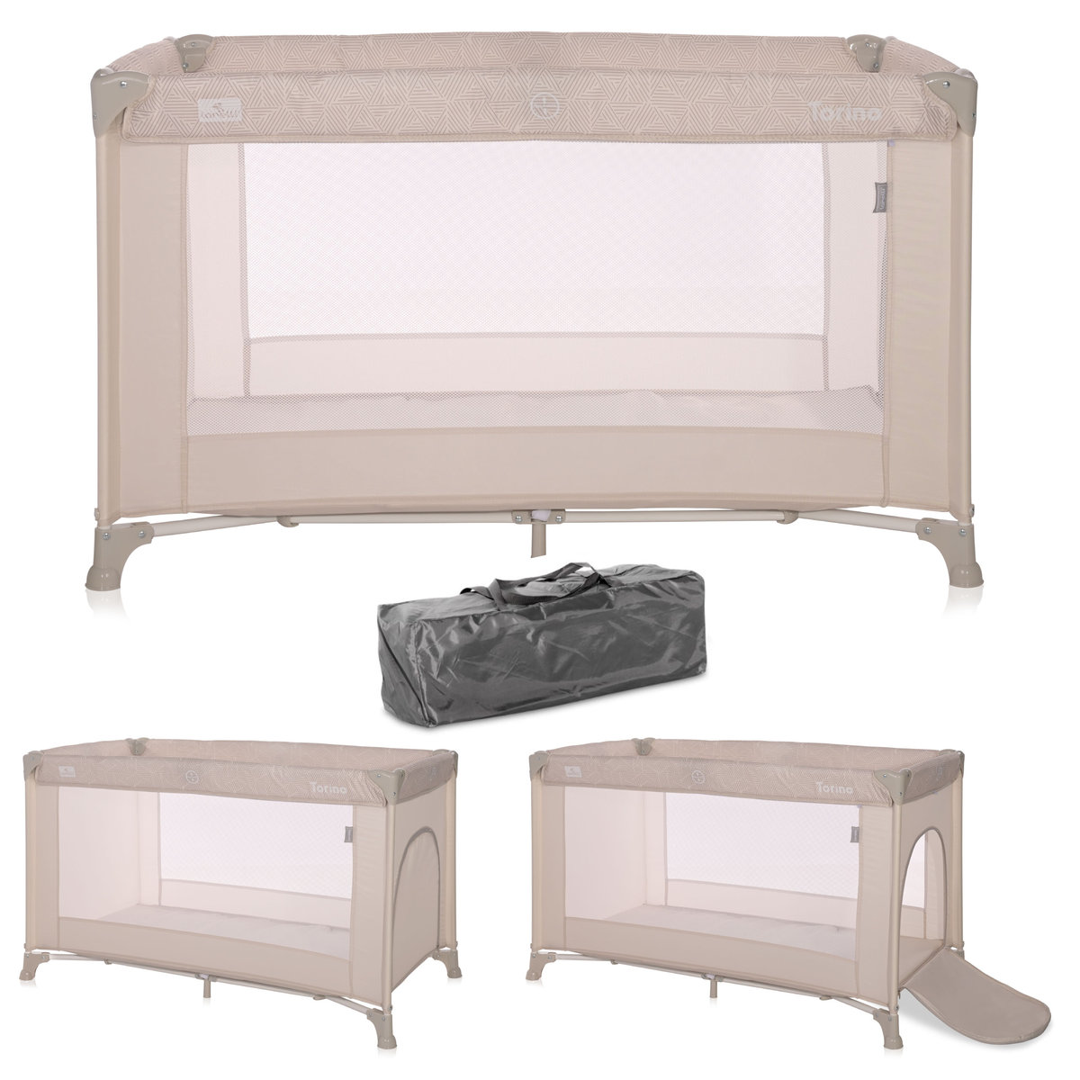 LORELLI TORINO - ŁÓŻECZKO TURYSTYCZNE 1 POZIOMOWE BEIGE