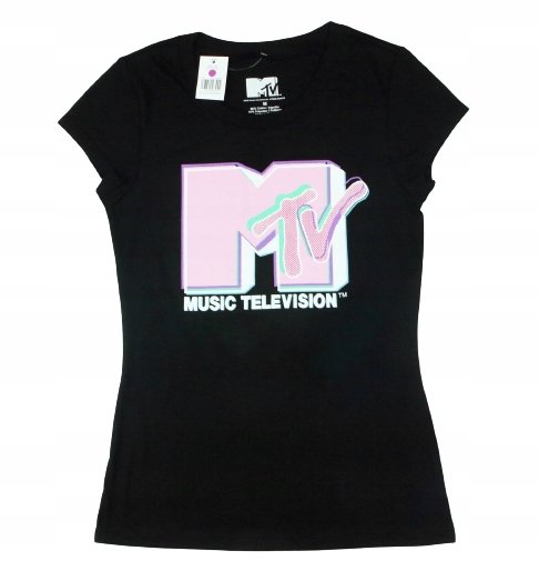 Koszulka damska młodzieżowa MTV Music Television T-shirt r. M