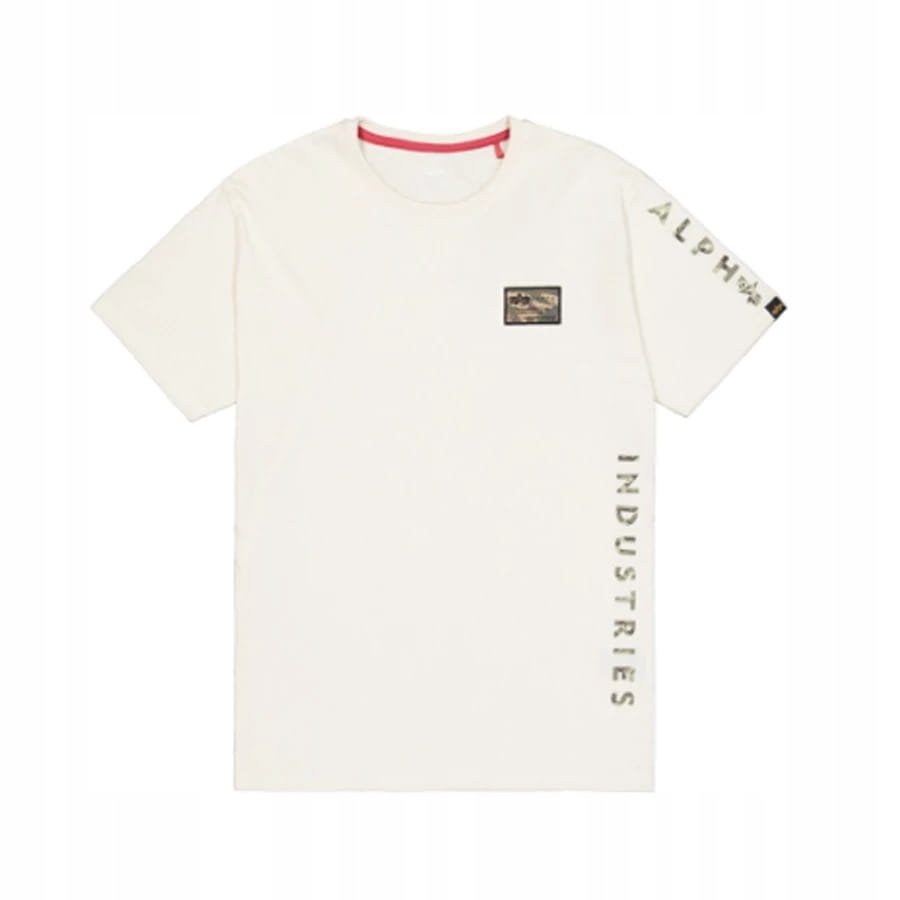 Alpha Industrie T-shirt Camo Sleeve (156522) vintage white [Rozmiar XXL]