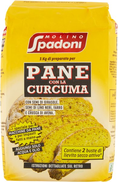 Mieszanka chlebowa z kurkumą Farina Preparato 1kg - Spadoni
