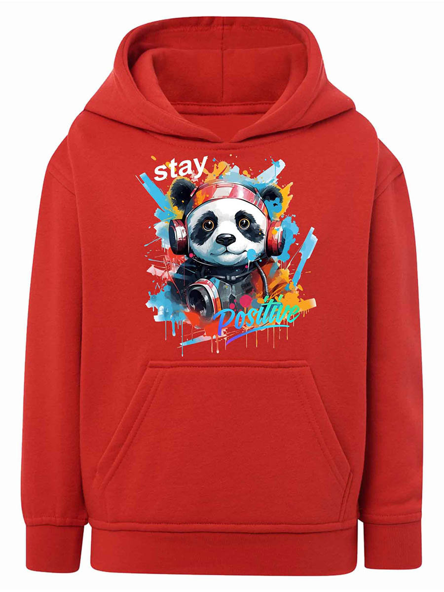 Chłopięca bluza z nadrukiem Panda czerwona Tup Tup