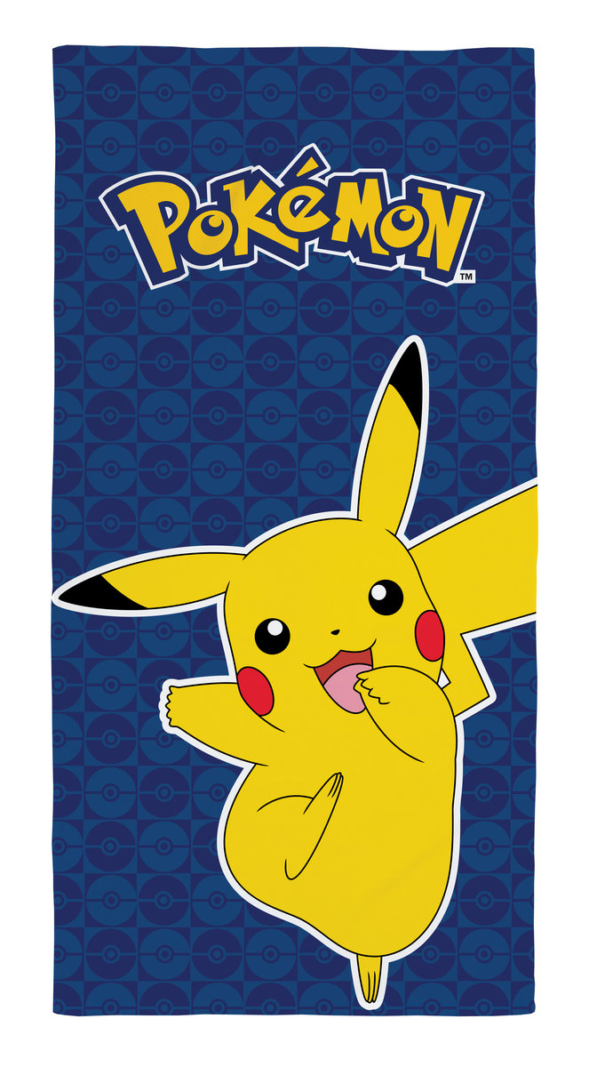 Ręcznik kąpielowy Pokemon 140 cm x 70 cm Halantex 100% bawełna Pikachu