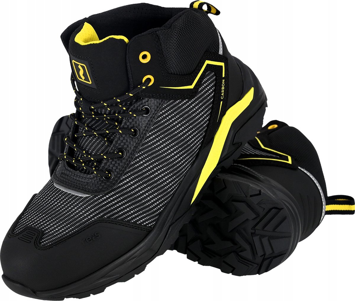 Buty bezpieczne, trzewiki ze skóry zamszowej Reis CARBON-T BY r. 42