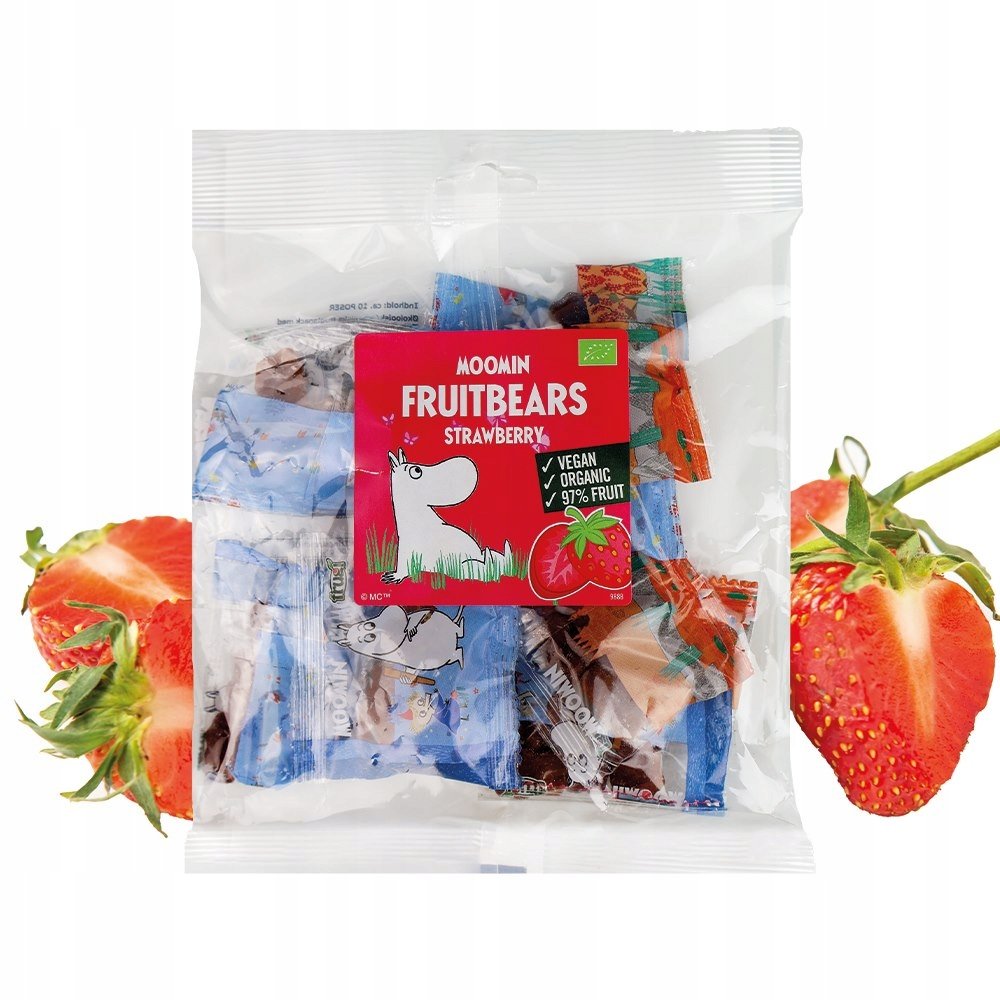 Truskawkowe Żelki BIO 80g, Moomin, Muminki