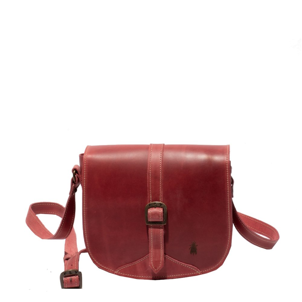 Torebka damska Fly London GLOU 751 skórzana czerwony P974751007