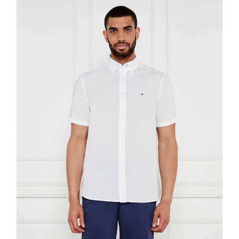 Tommy Hilfiger Koszula Regular Fit z dodatkiem lnu