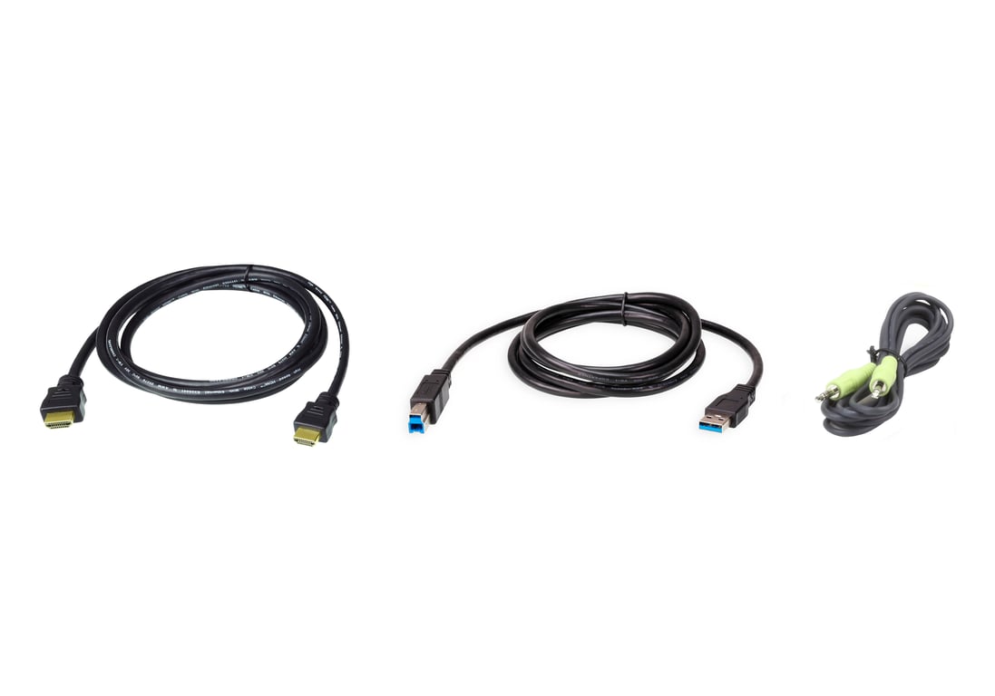 ATEN 2L-7D02UHX3 kabel KVM Czarny 1,8 m 2L-7D02UHX3