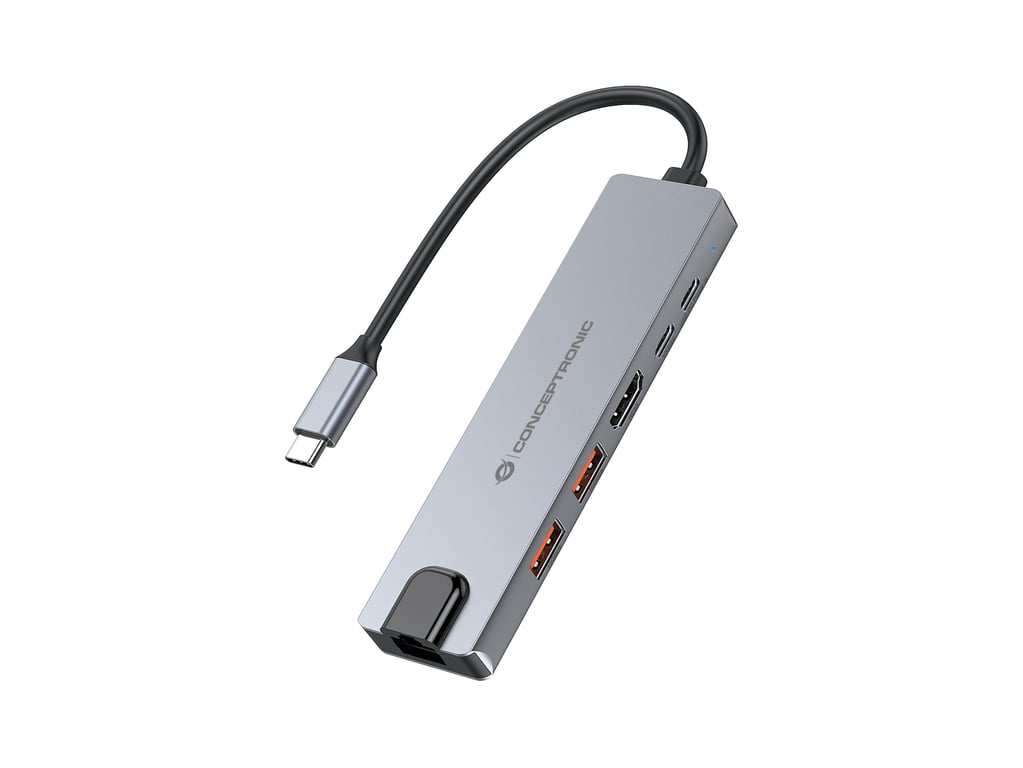 Conceptronic DONN29G stacja dokująca Przewodowa USB 3.2 Gen 2 (3.1 Gen 2) Type-C Szary DONN29G