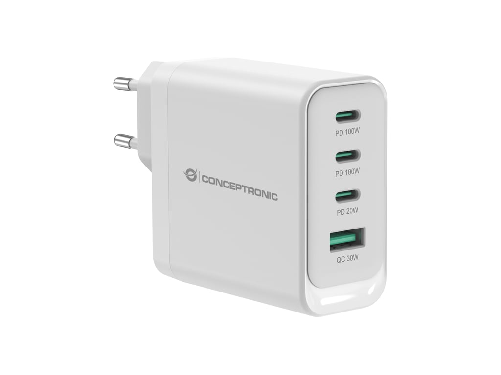 Conceptronic ALTHEA22W100 ładowarka do urządzeń przenośnych Uniwersalne Biały Prąd przemienny Szybkie ładowanie Wewnętrzna