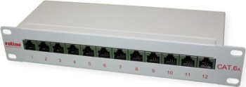 Roline Patchpanel ROLINE 10, 12 portów, kat. 6A klasa EA, ekranowany