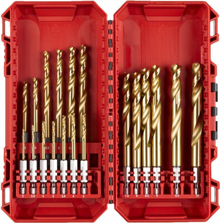 Milwaukee 19 Piece Metal Drill Bit Set MILWAUKEE SWave 1/4 Hex SW HSS-G TIN