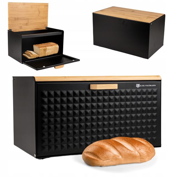 Chlebak Zestaw Pojemników Na Żywność Kawa Herbata Cukier Chlebak Czarny