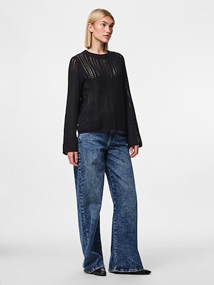 Pieces Sweter w kolorze czarnym