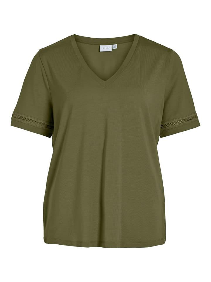 Vila Koszulka w kolorze khaki