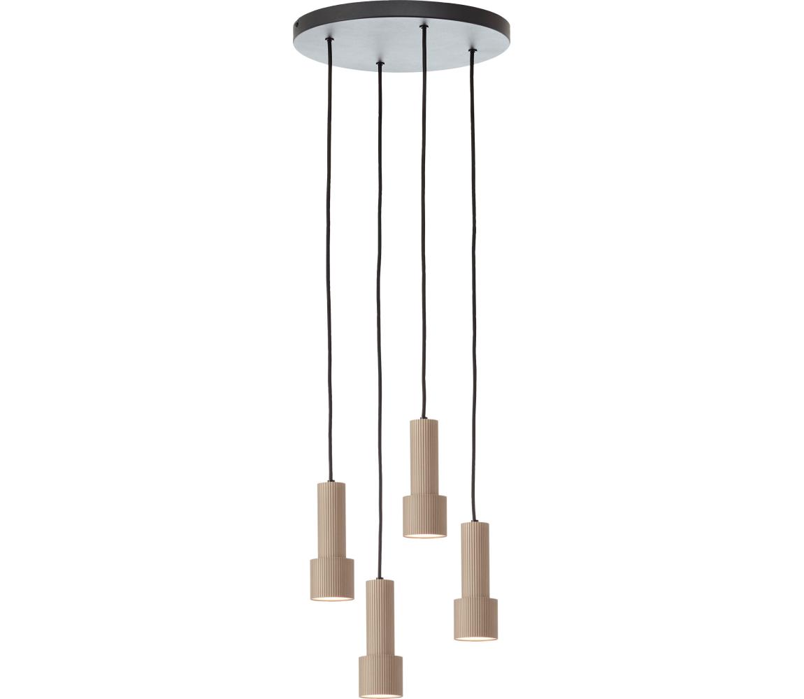 Brilliant - Żyrandol na lince CADIZ 4xGU10/10W/230V śr. 35 cm brąz