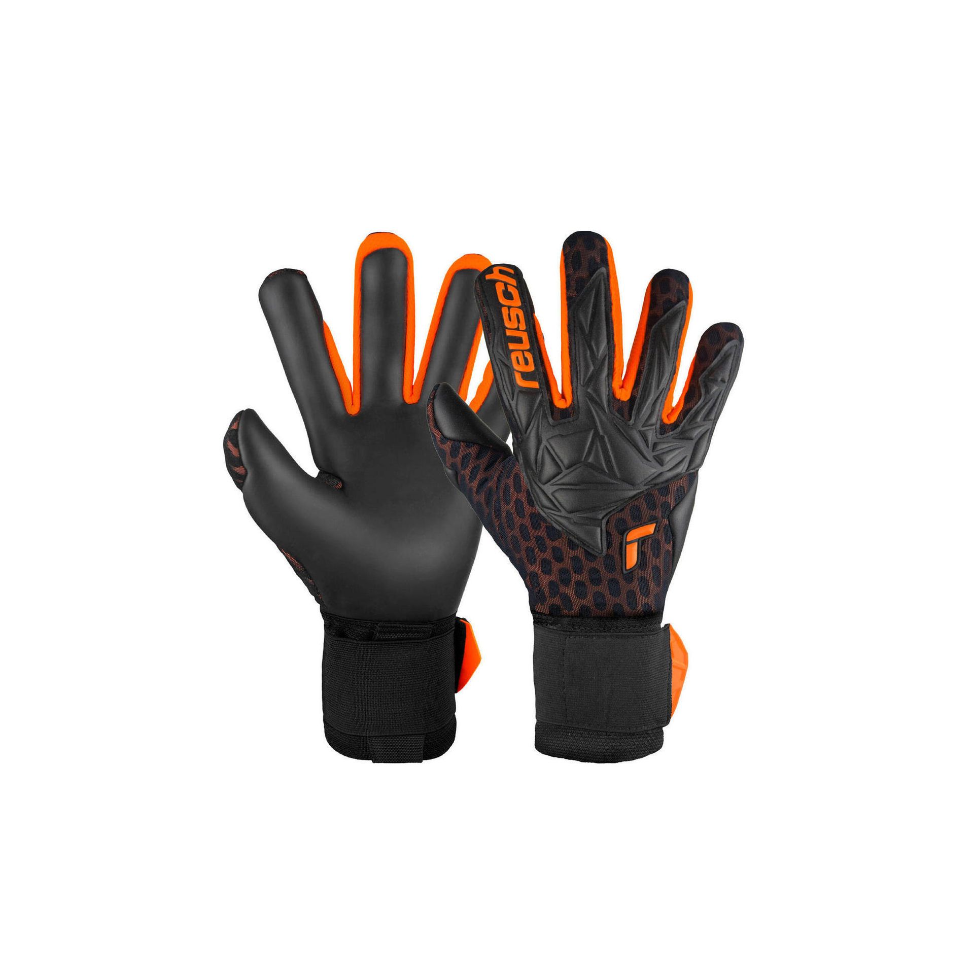 Rękawice bramkarskie Reusch Attrakt Gold X Airvent black/shocking orange WYSYŁKA W 24H 30 DNI NA ZWROT