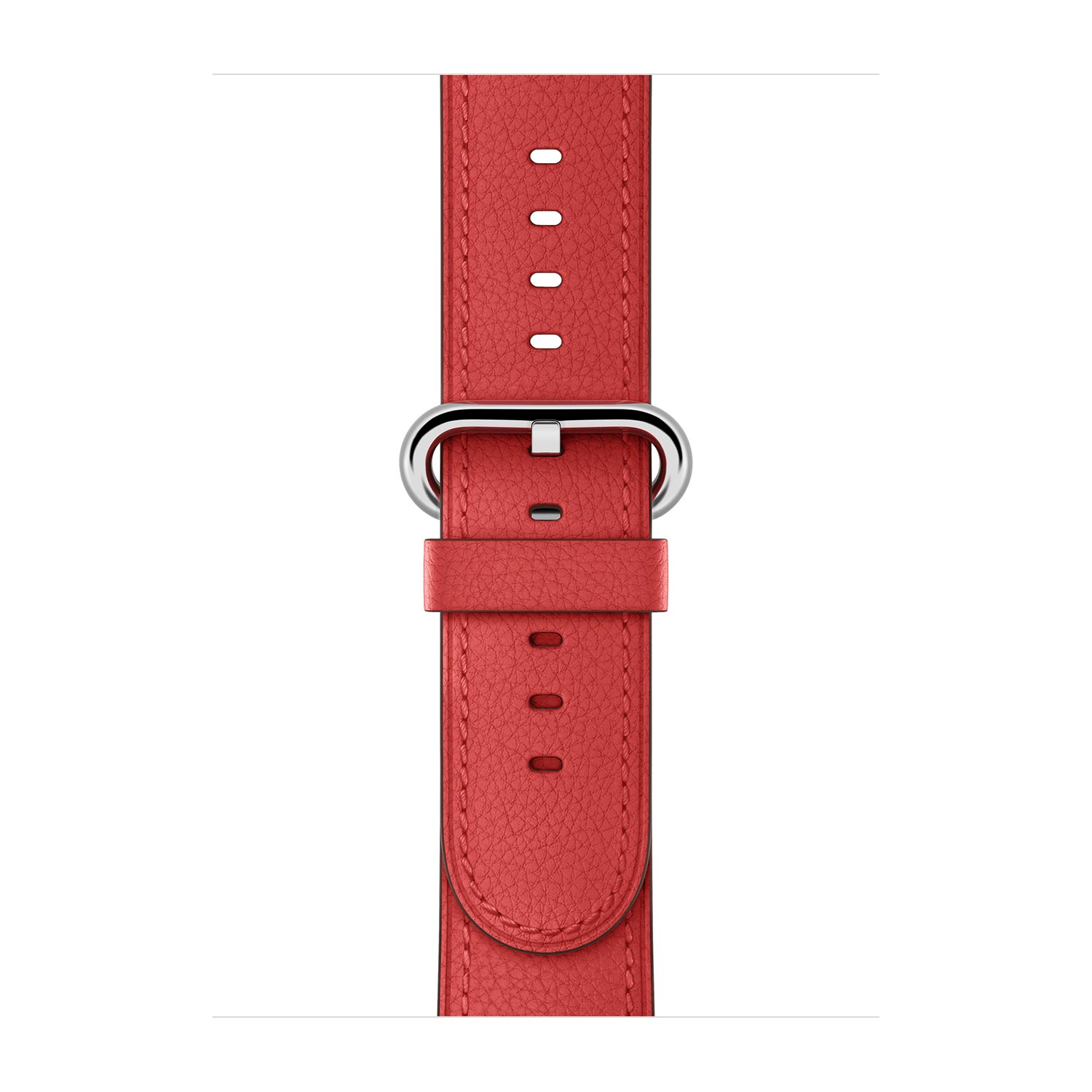 Apple Skórzany pasek z klamrą klasyczną w kolorze czerwonym do koperty 38mm / 40mm / 41mm / 42mm - rozmiar S/M