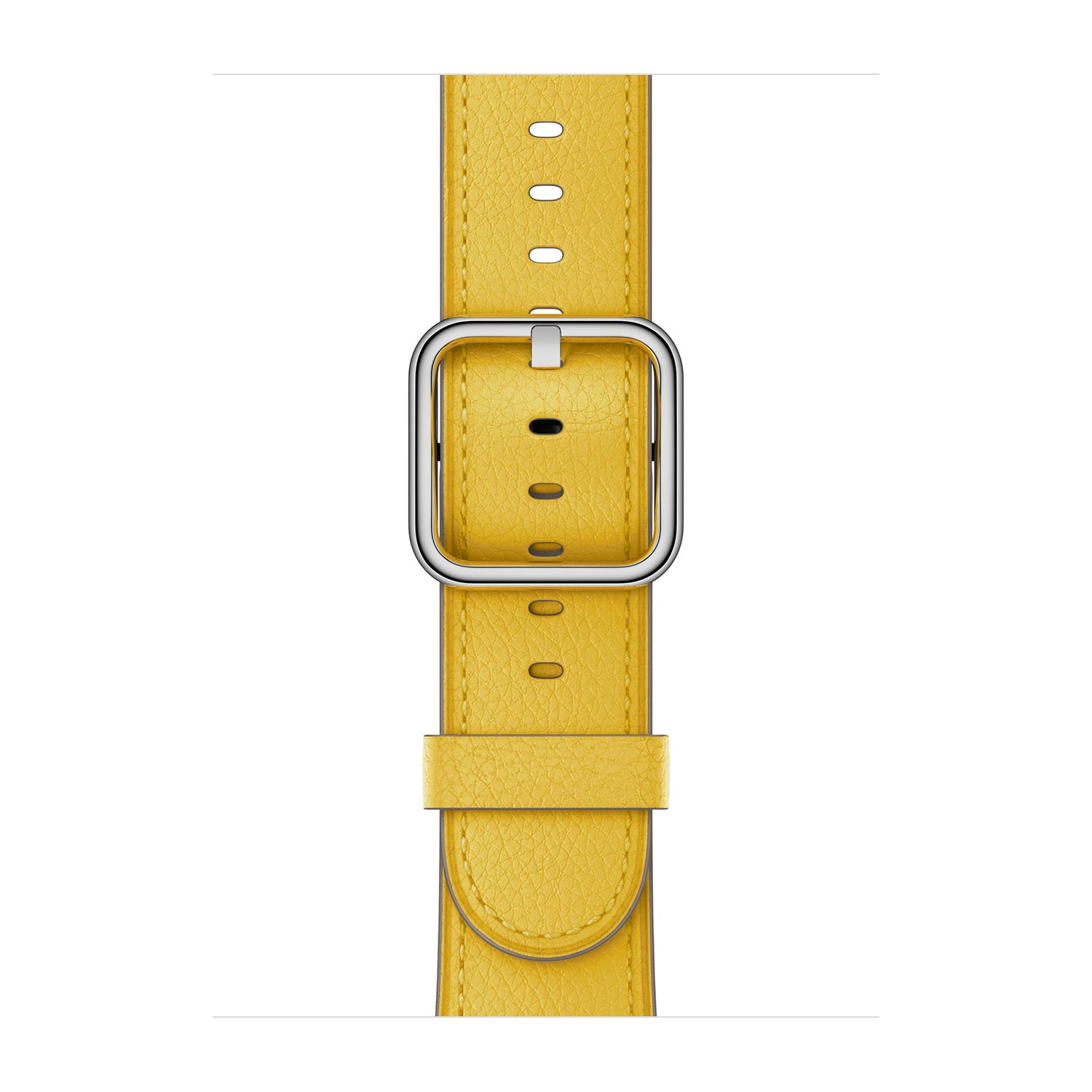 Apple Skórzany pasek z klamrą klasyczną w kolorze słonecznika do koperty 42mm / 44mm / 45mm / 46mm / 49mm - rozmiar M/L