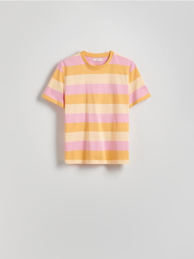 Reserved - T-shirt w paski - wielobarwny
