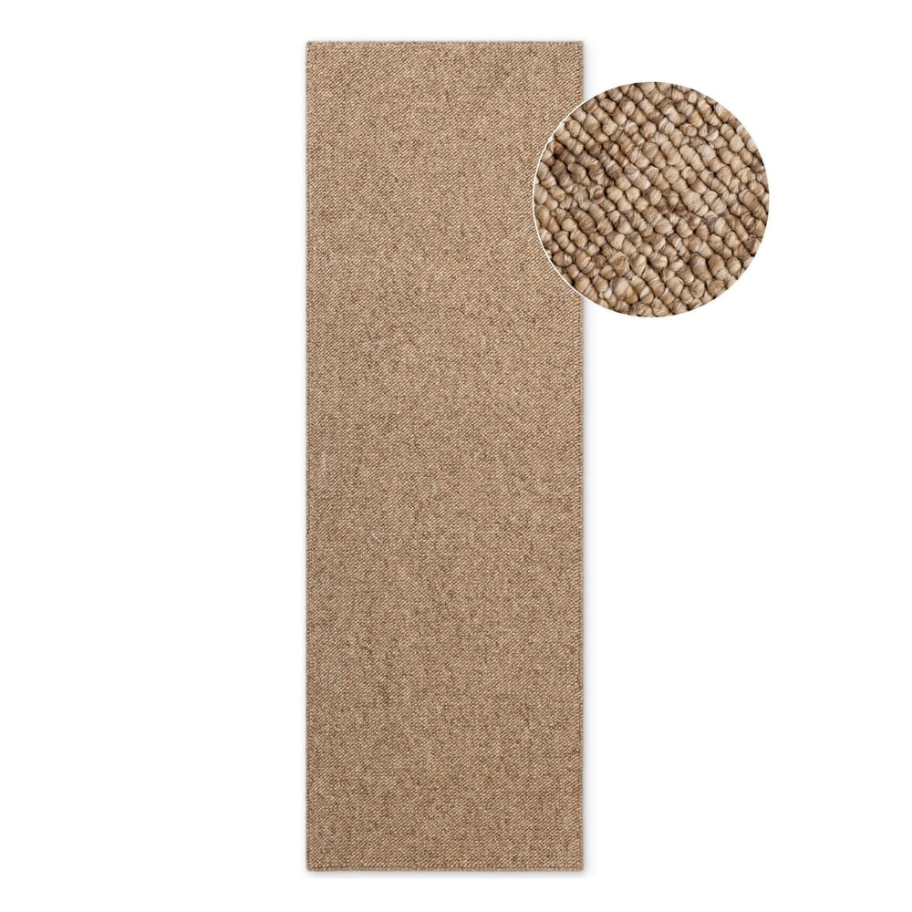 Jasnobrązowy chodnik odpowiedni do prania 80x240 cm Rocco Caramel – Elle Decoration