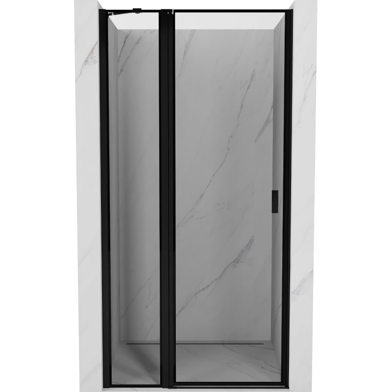 Mexen Mist drzwi prysznicowe uchylne lewe 75 cm, czarna ramka, czarne - 8A4-075-000-70-70-L