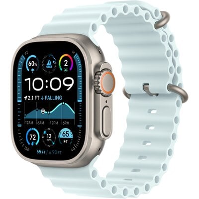Przedłużka APPLE do paska Ocean (44/45/46/49mm) Mroźny błękit (Tytan naturalny)