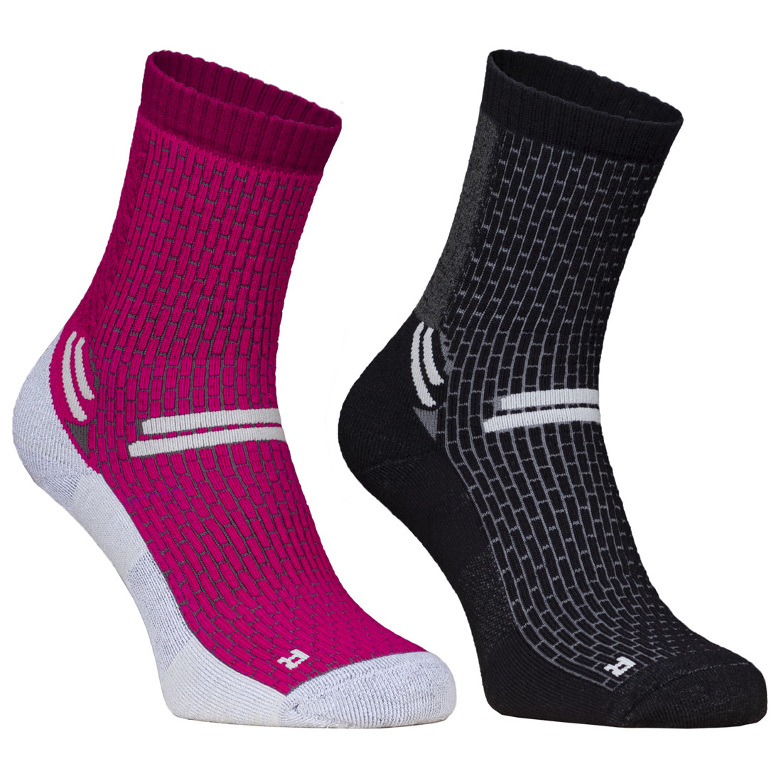 Skarpetki High Point Trek 4.0 Lady Socks (Double pack) Rozmiar skarpet: 39-42 / Kolor: czarny/różówy