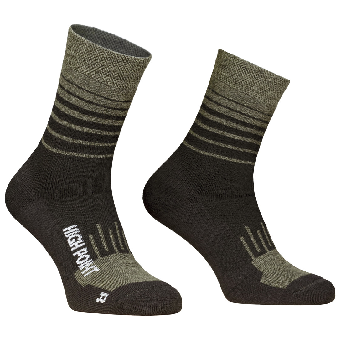 Skarpetki High Point Mountain Merino 3.0 Socks Rozmiar skarpet: 47-50 / Kolor: czarny/zielony