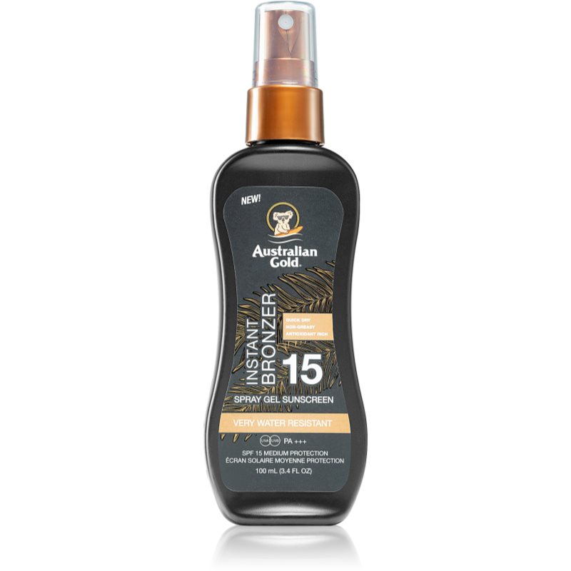 Australian Gold Spf 15 żel w sprayu + bronzer 100 ml
