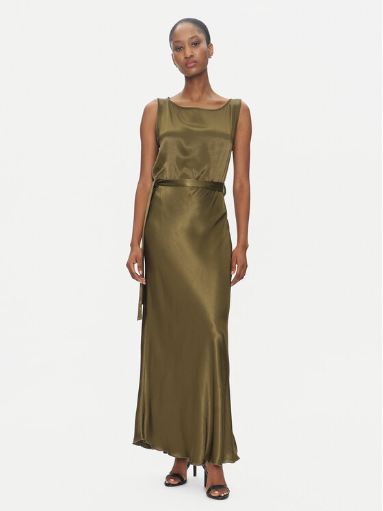 ViCOLO Sukienka wieczorowa TD0766 Khaki Regular Fit