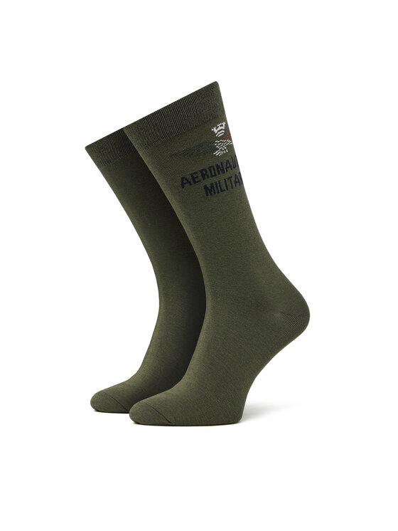 Aeronautica Militare Skarpety Wysokie Męskie 251CZ011L499 Zielony