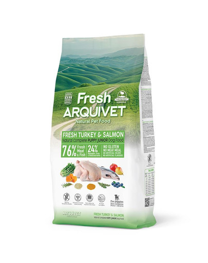 ARQUIVET Fresh Puppy Junior Półwilgotna karma dla szczeniąt Indyk i łosoś 10 kg -