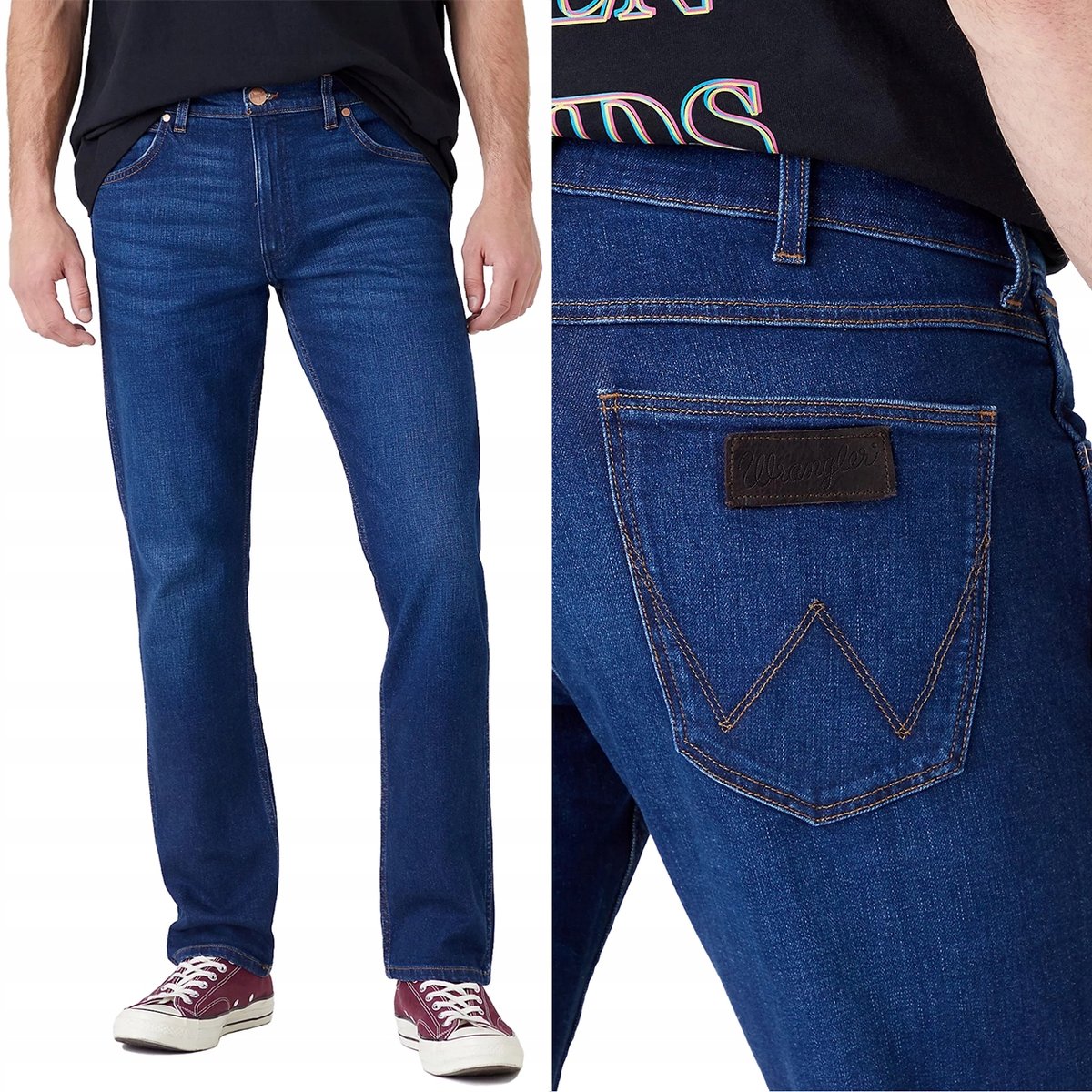 Wrangler GREENSBORO The Bullseye DARK DżINS PROSTE SPODNIE JEANSOWE W38 L30