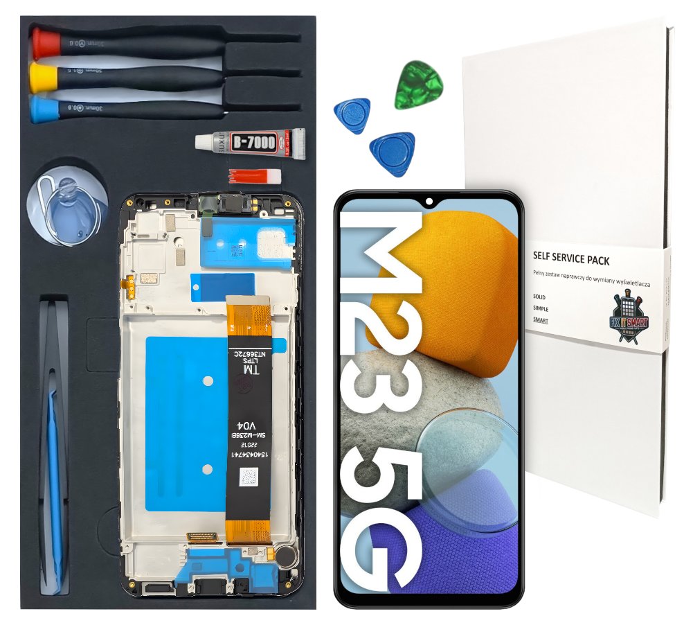 WYŚWIETLACZ LCD DO SAMSUNG GALAXY M23 ORYGINAŁ RAMKA ZESTAW WYMIANA WYŚWIETLACZA