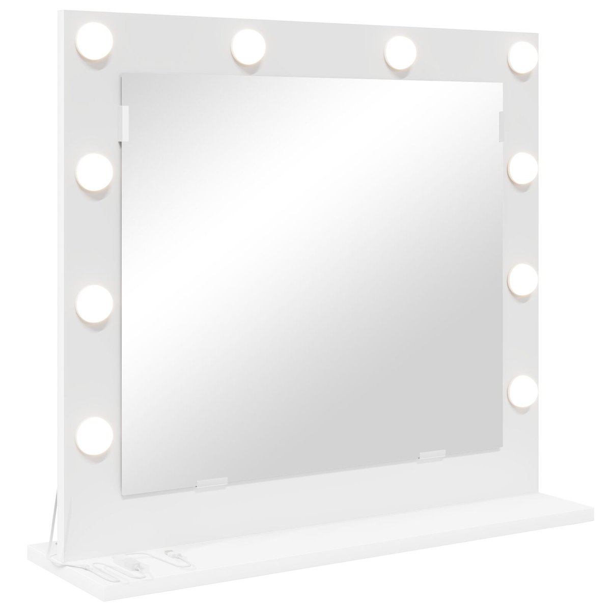 vidaXL Lustro Toaletowe Białe Drewno drewnopochodne 60 x 55 x 18 cm
