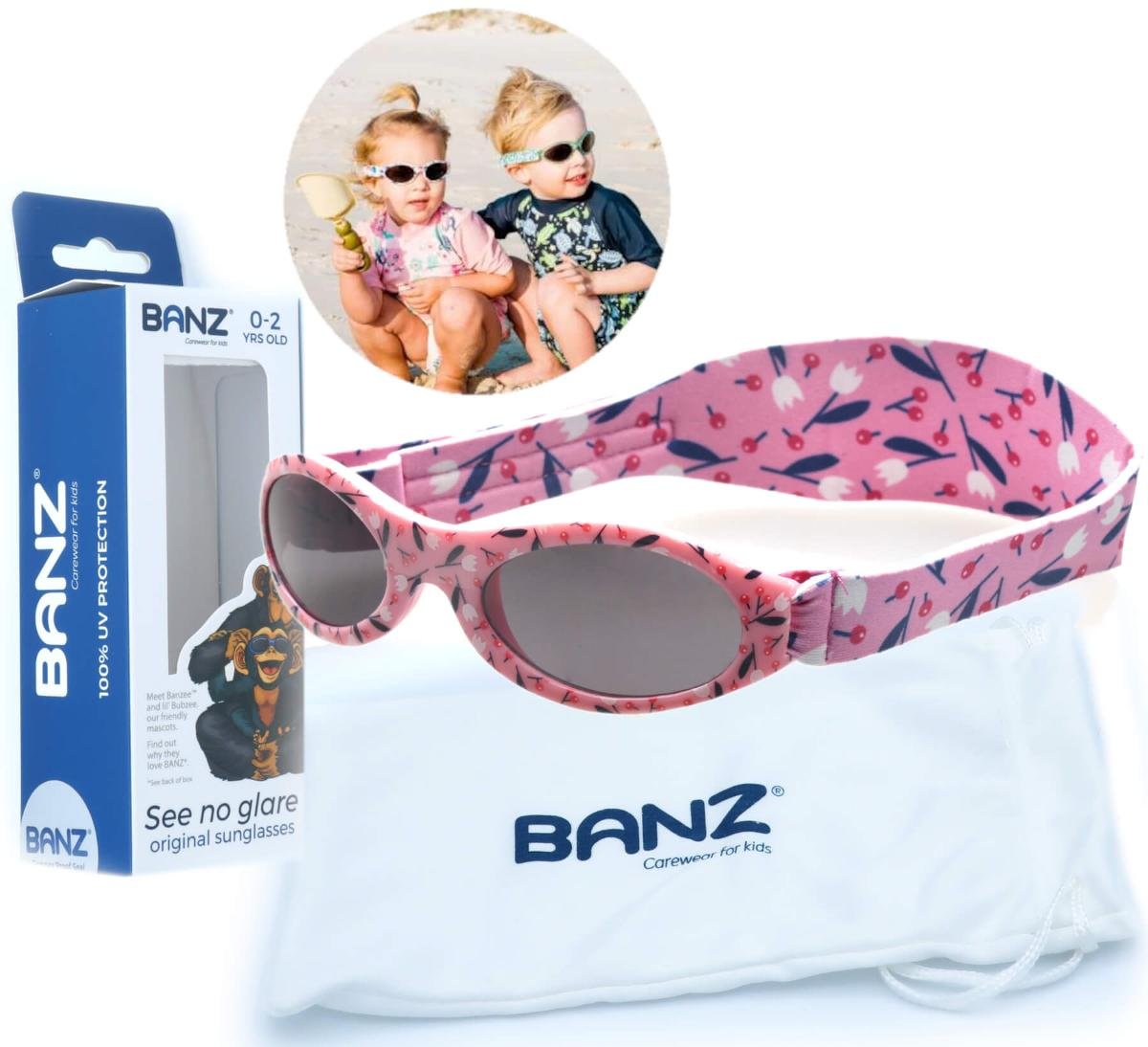 Okulary przeciwsłoneczne dzieci 0-2lat UV400 BANZ Baby Banz Bubzee