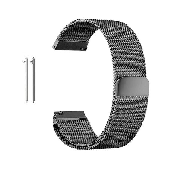 PASEK DO ZEGARKA CZARNY STAL SIATKA UNIWERSALNY SAMSUNG HUAWEI 22mm