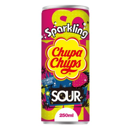 Chupa Chups Sparkling Sour Strawberry 250ml