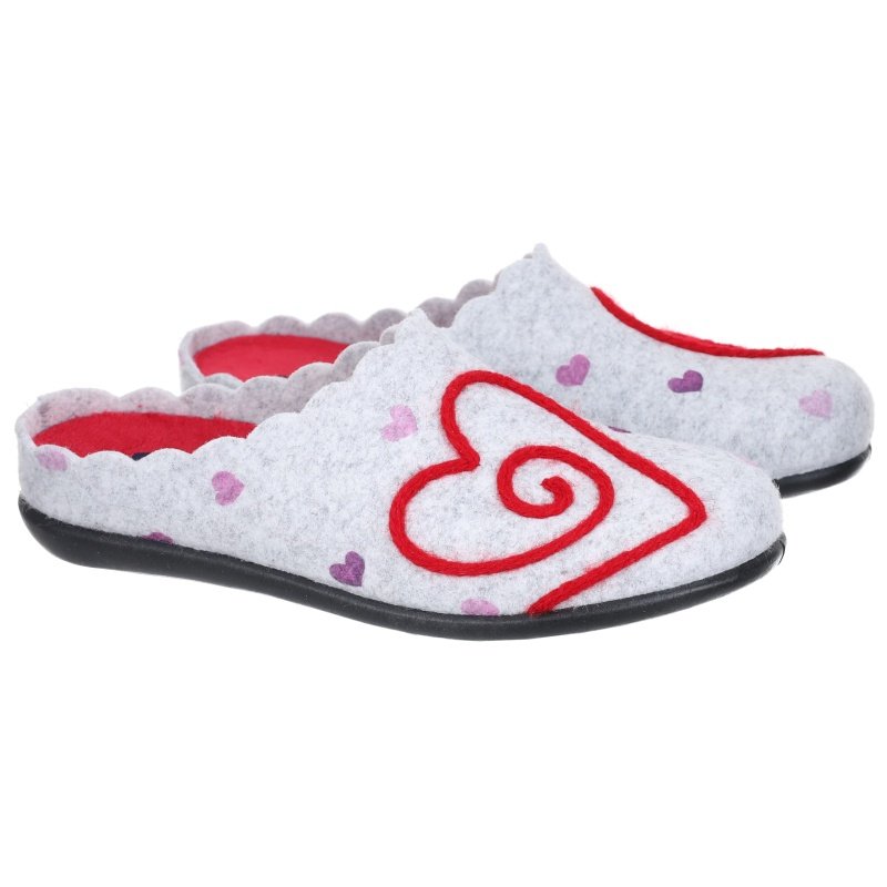 Pantofle damskie Neles S24-27333 GRIS/ROJO R.40