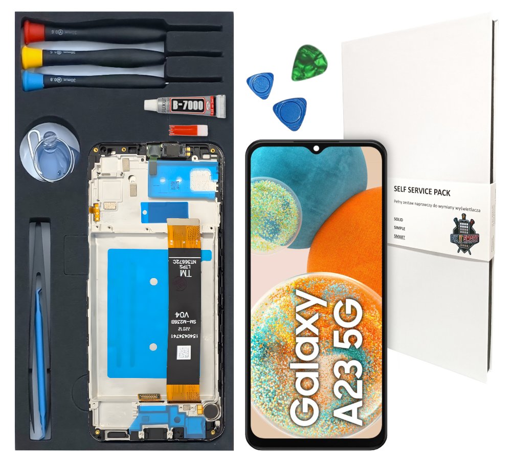 WYŚWIETLACZ LCD DO SAMSUNG GALAXY A23 5G ORYGINAŁ RAMKA ZESTAW WYMIANA WYŚWIETLACZA