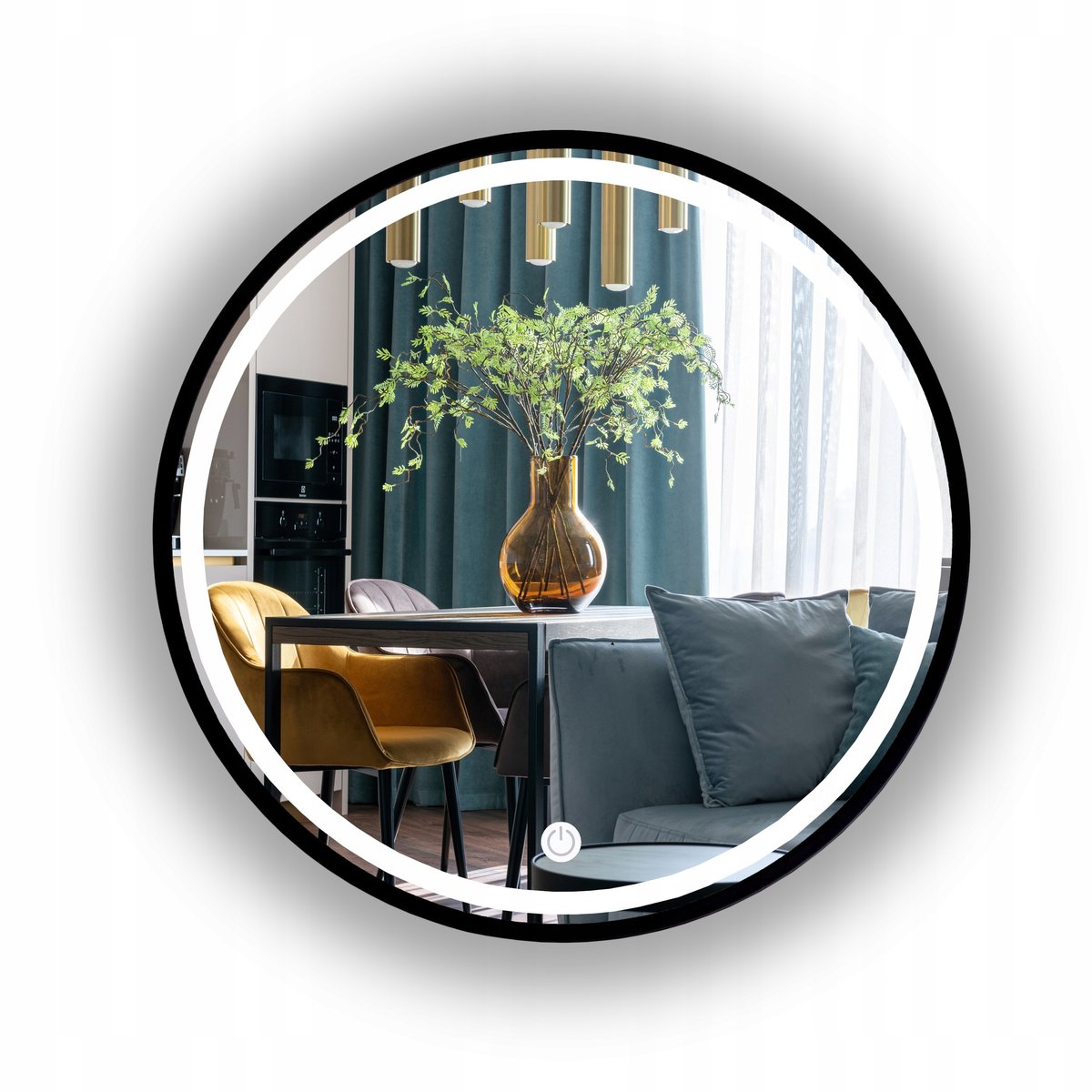 LUSTRO ŁAZIENKOWE Z PODŚWIETLENIEM LED 60 CM LOFT