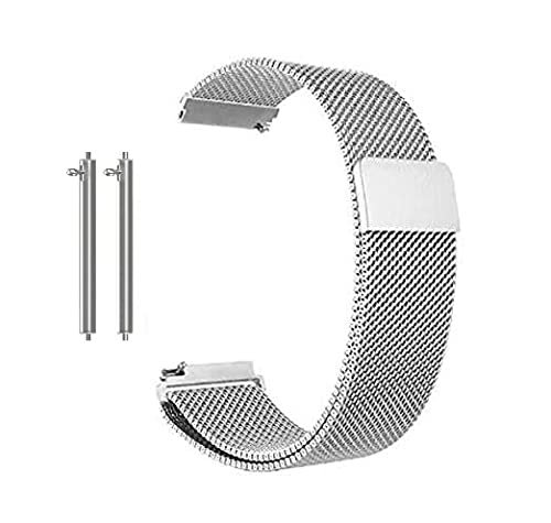 PASEK DO ZEGARKA SREBRNY STAL SIATKA UNIWERSALNY SAMSUNG HUAWEI 22mm