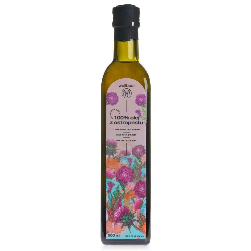Wellbear Olej z ostropestu zimnotłoczony - 500 ml