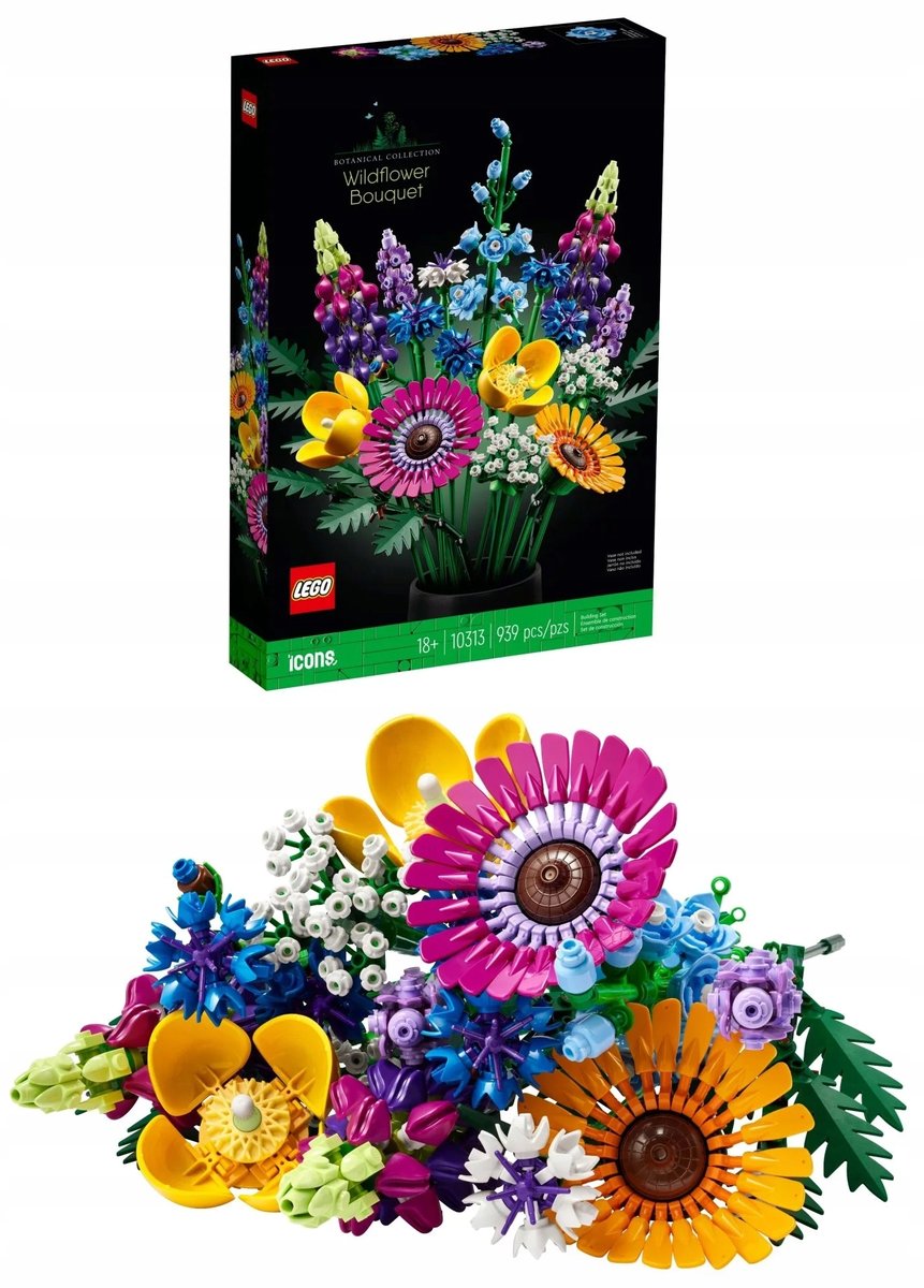 LEGO Botanicals - Bukiet dzikich kwiatów flowers Kwiaty LEGO PREZENT DLA DZIEWCZYNKI KOBIET MAMY
