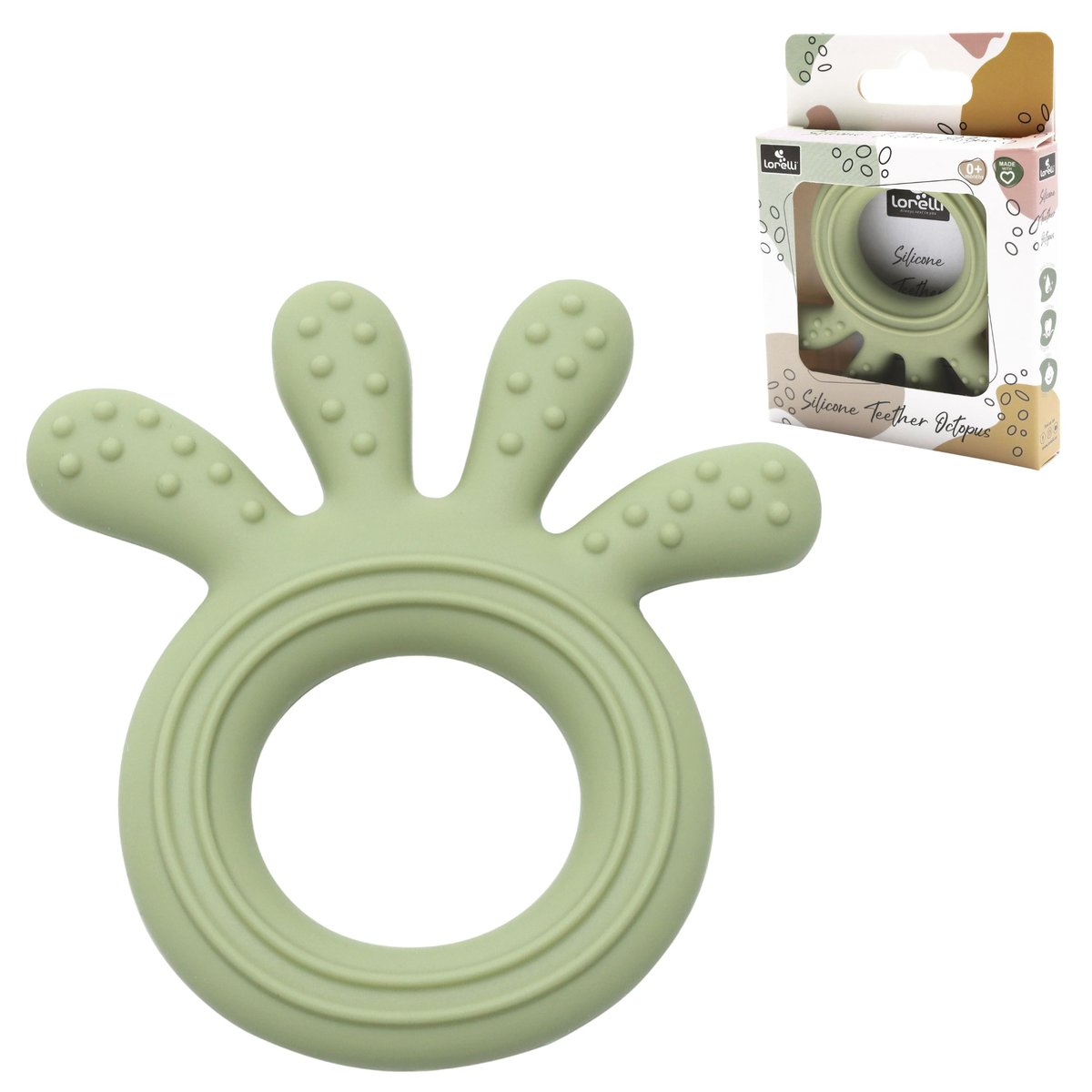 LORELLI OCTOPUS - GRYZAK ZABAWKA FRESH GREEN