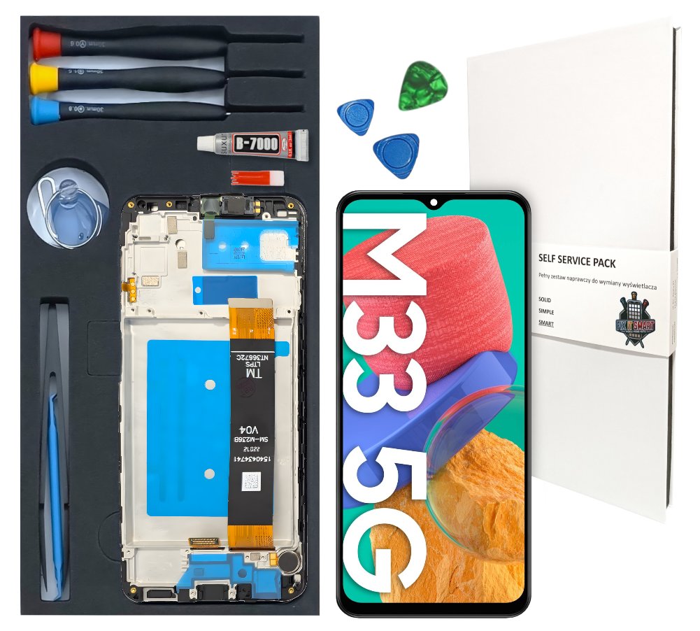 WYŚWIETLACZ LCD DO SAMSUNG GALAXY M33 ORYGINAŁ RAMKA ZESTAW WYMIANA WYŚWIETLACZA