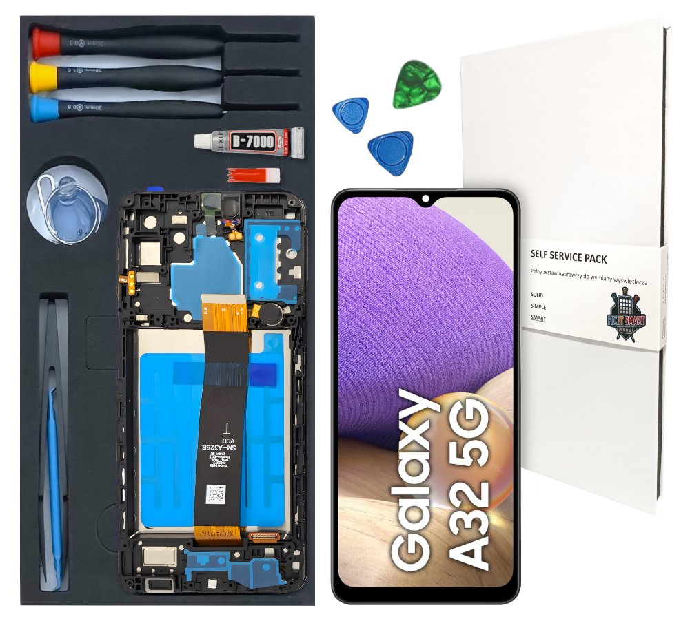WYŚWIETLACZ LCD DO SAMSUNG GALAXY A32 5G RAMKA ZESTAW WYMIANA WYŚWIETLACZA
