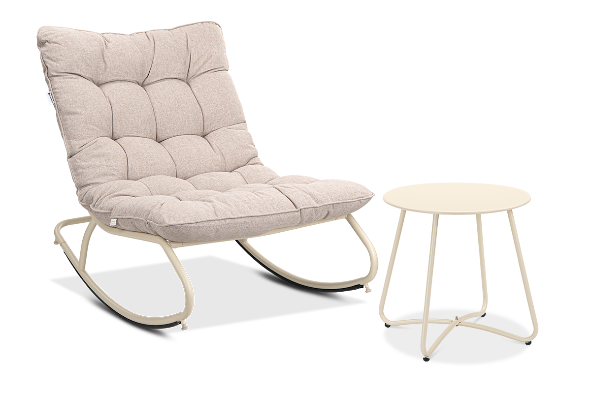 Fotel bujany ogrodowy AGAVA z stolikem ART Dark Grey - Focus Garden