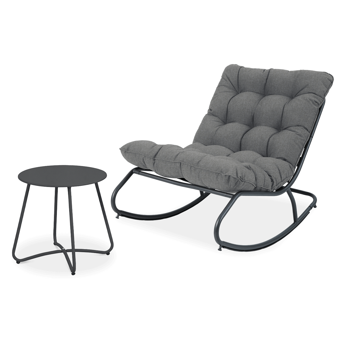 Fotel bujany tarasowy AGAVA z stolikem ART Light Beige - Focus Garden